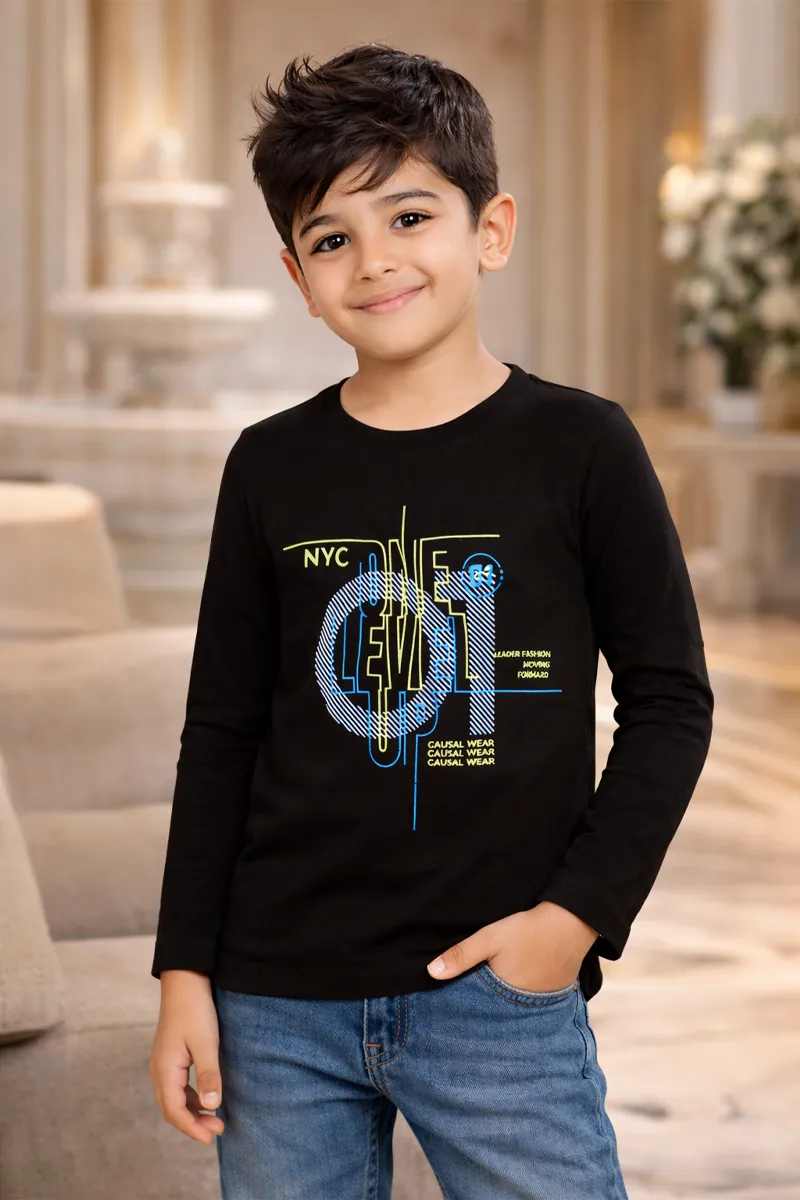 Boy's Typographic Print T-shirt