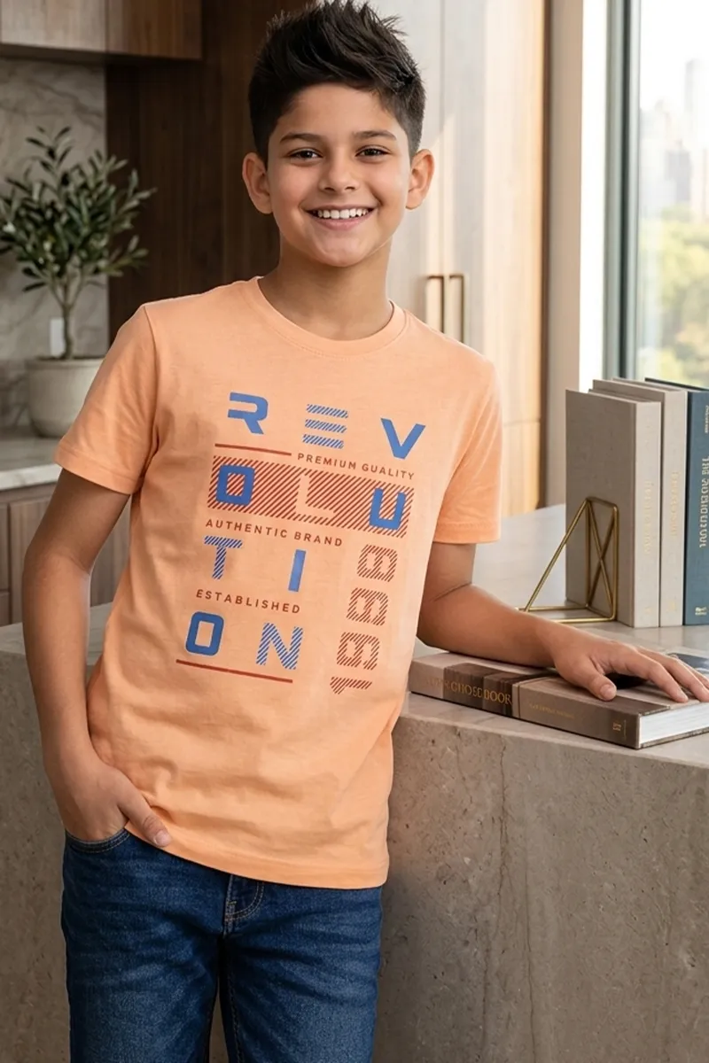 Boy's Printed Cotton T-shirt