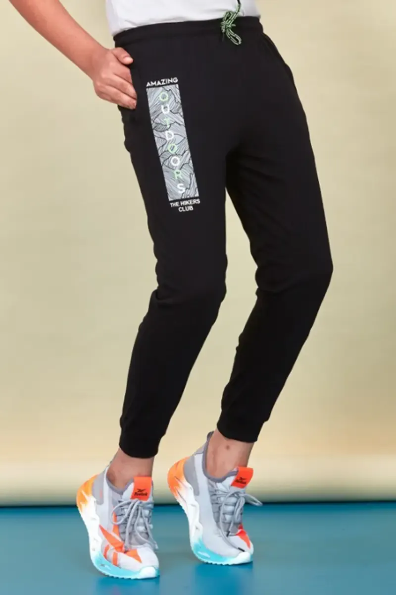 Printed Cotton Track Pant for Boy