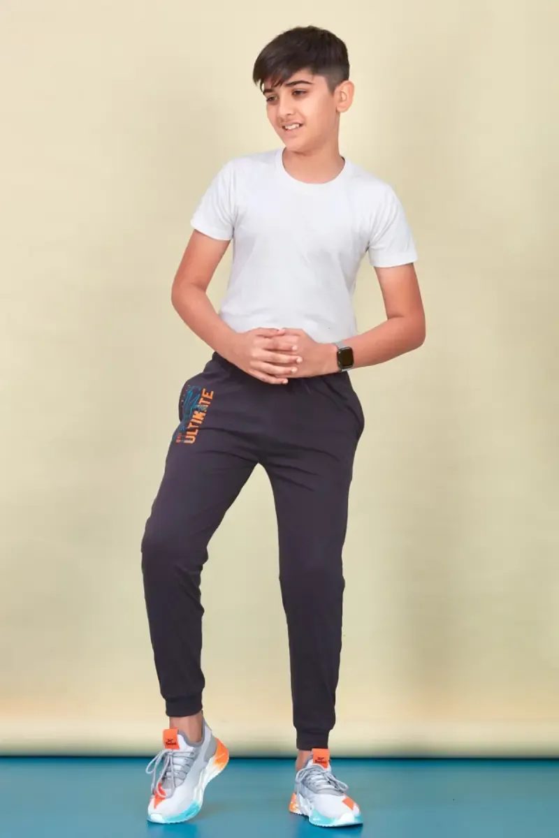 Boy's Printed Cotton Track Pant  013949ANTMEL56YRS