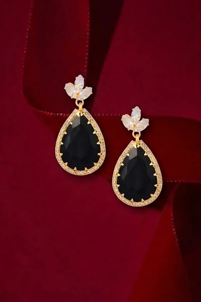 Elegance Party Wear Teardrop Earrings for Girls & Women 013953BLA1