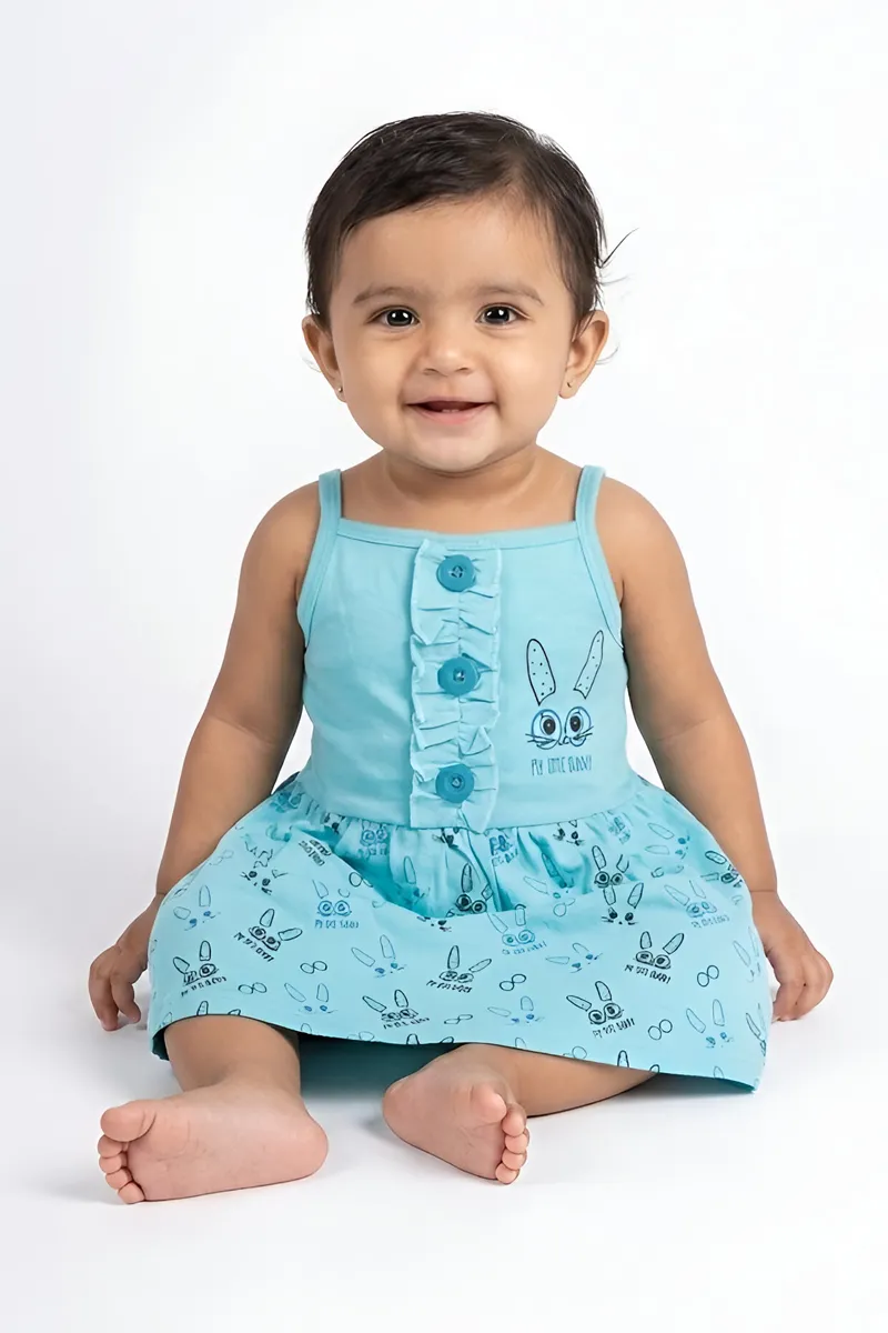 Baby Girl's Conversational Print Frock