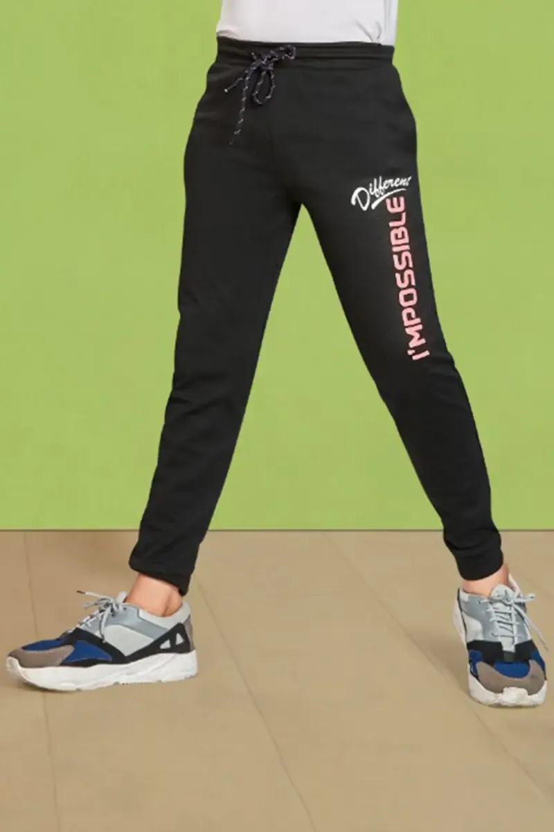 Boy's Cotton Blend Printed Track Pant