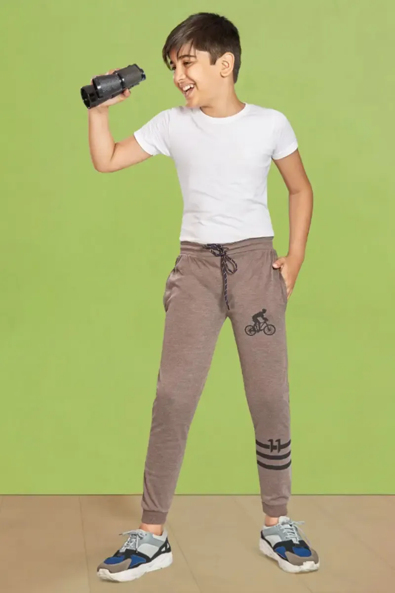 Boy's Cotton Blend Printed Track Pant