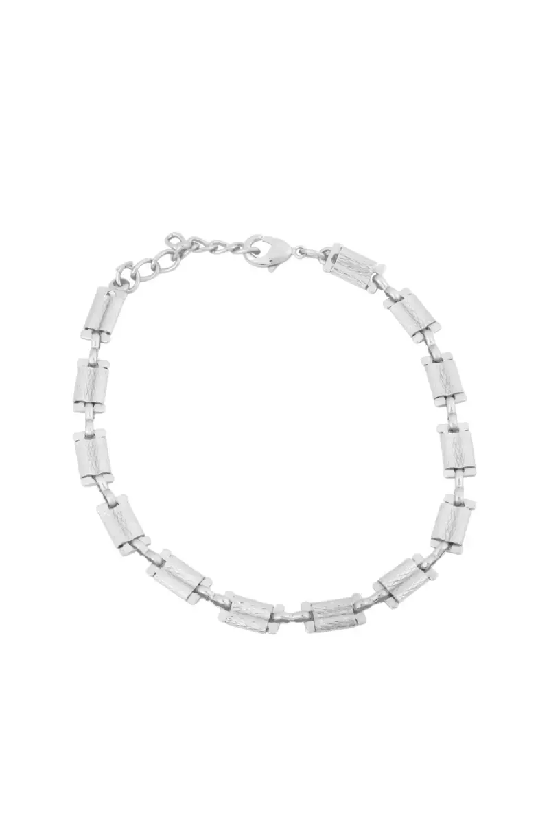 Rectangular Links Bracelets Set for Girls & Women (Trio in Gold, Silver & Rose Gold)
