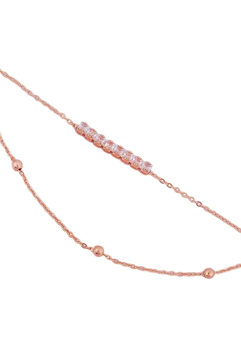 Rose Gold Double Layered Bracelet for Girls & Women