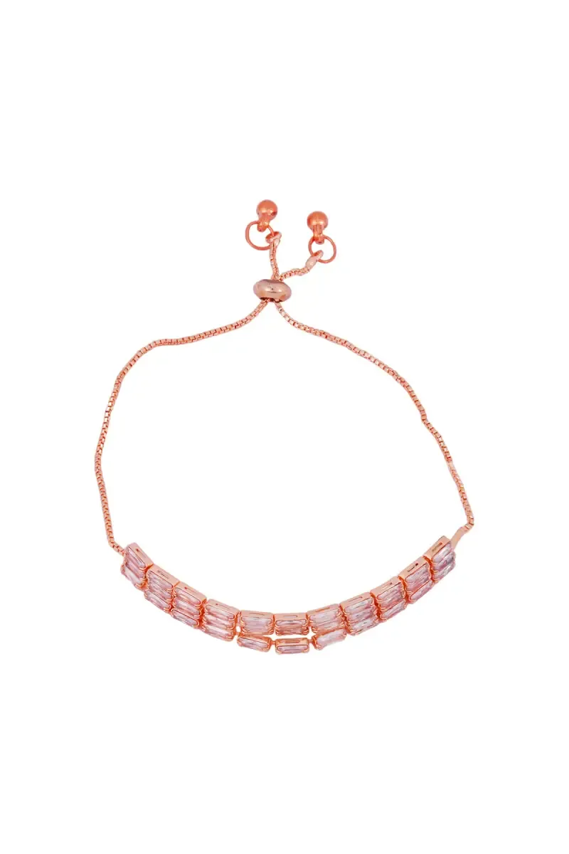Rose Gold Plated Adjustable Bracelet for Girls & Women