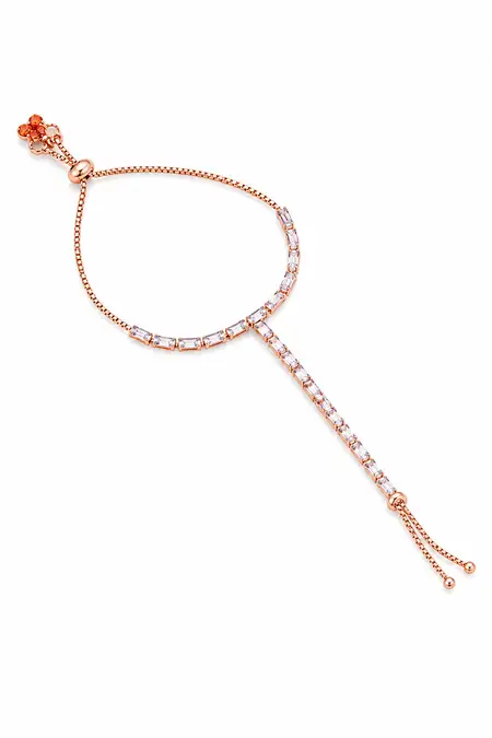 Elegant Rose Gold Hand Harness Bracelet for Girls & Women