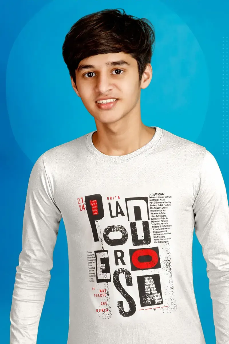 Boy's Typographic Print T-shirt