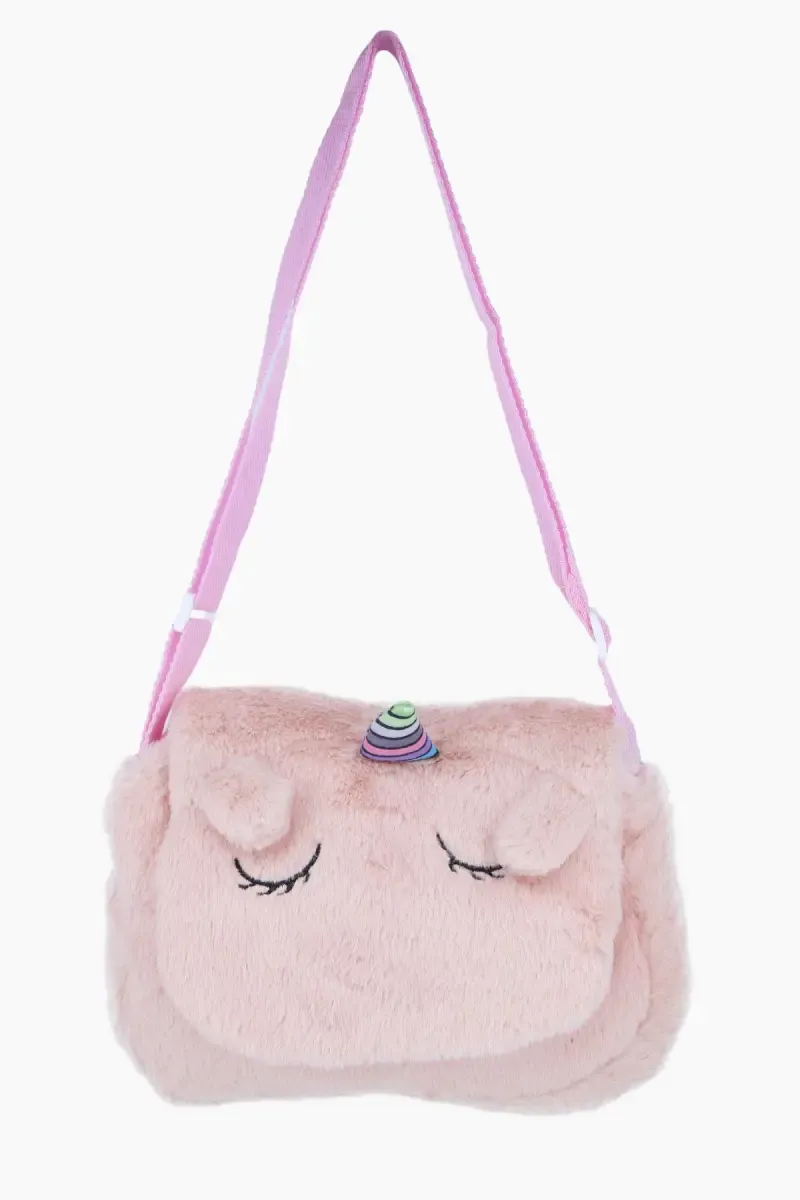 Unicorn Cute Fluffy Shoulder Small Sling Bag for Girls