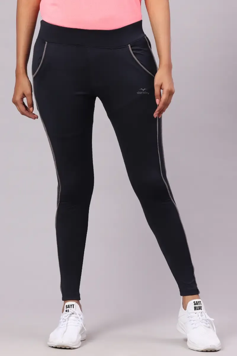 Derkley Cotton Lycra Blend Solid Track Pant for Women