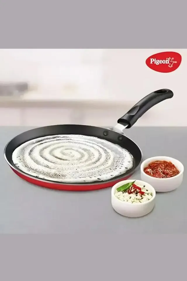 Pigeon Nonstick Aluminium Storm Flat Tawa - 28 cm 014273RED28CM