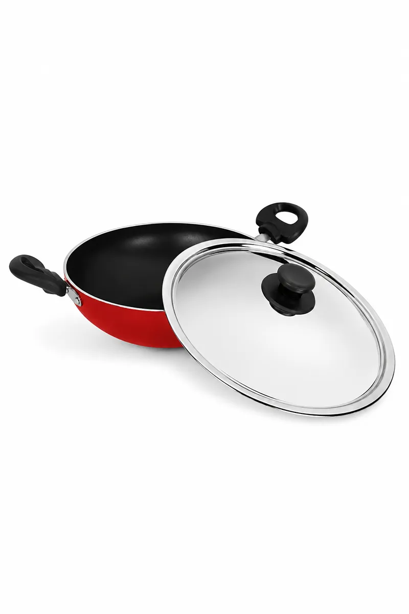Pigeon Nonstick Aluminium Storm Kadai with Lid - 2 Ltr