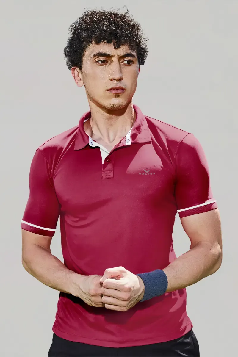 Men's Cotton Slim Fit Polo T-shirt 01428244MAR