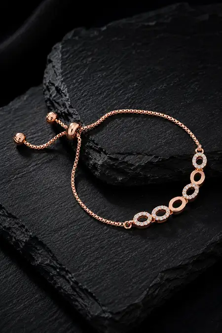Cubic Zirconia Adjustable Bracelet for Women & Girls