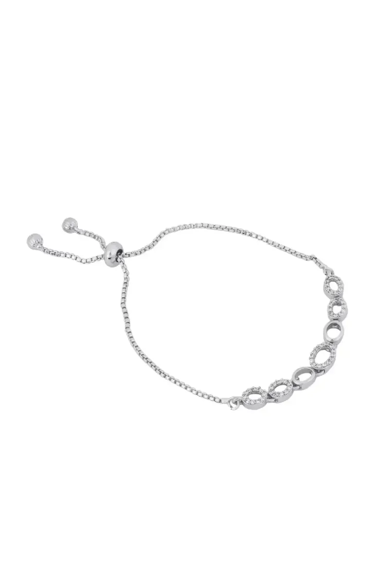 Cubic Zirconia Adjustable Bracelet for Women & Girls