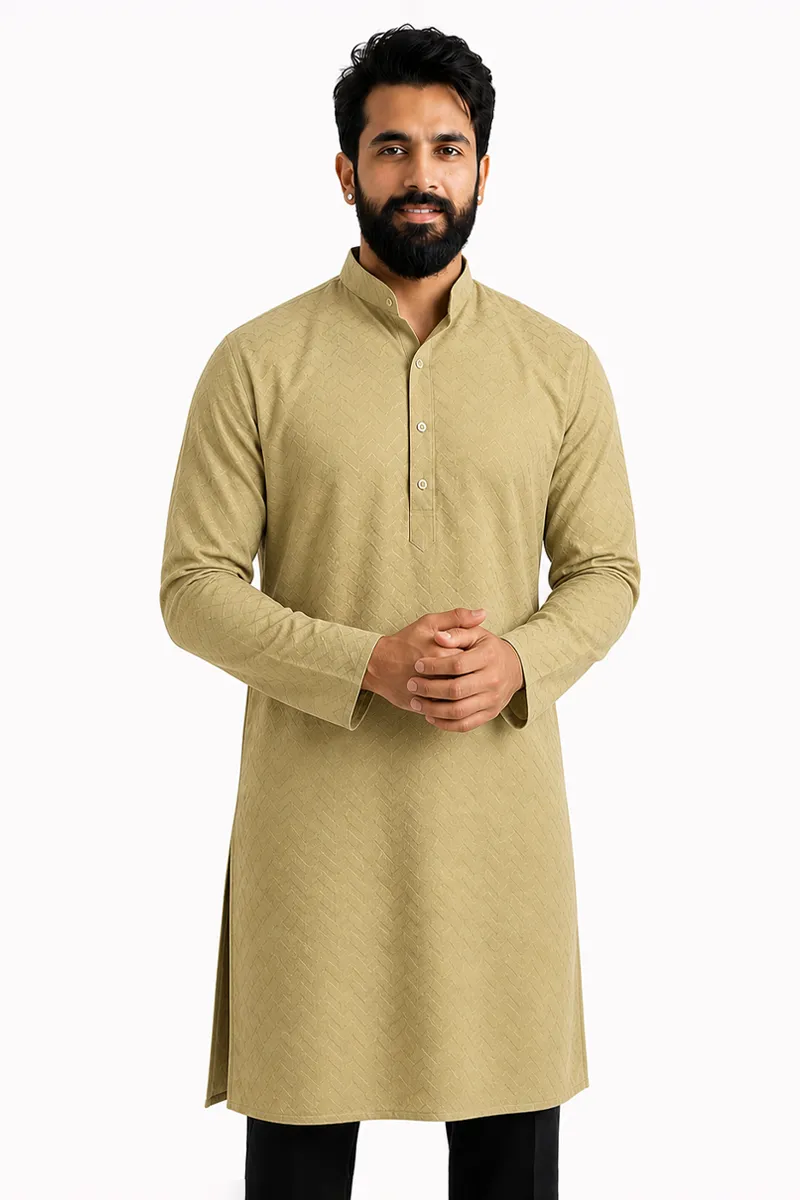 Cotton Rayon Dobby Kurta for Men 014299XXLGRESHE