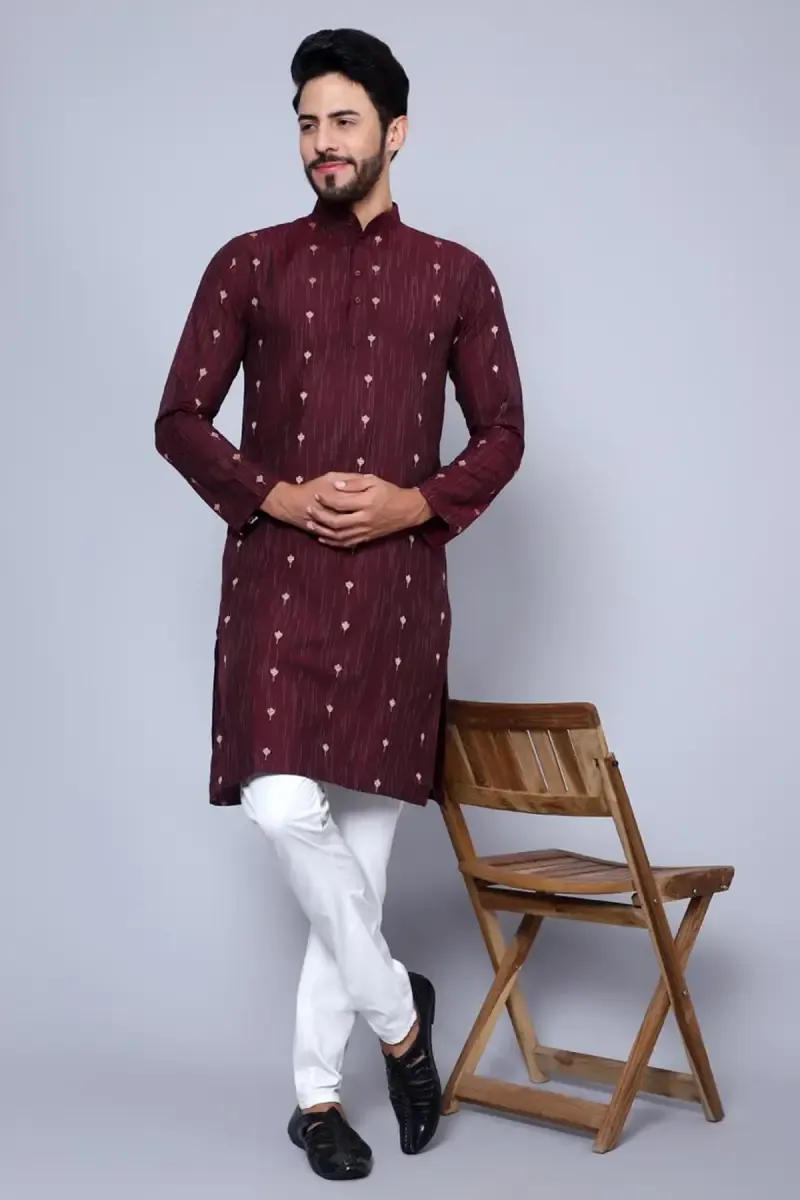 Men's Cotton Rayon Printed Kurta