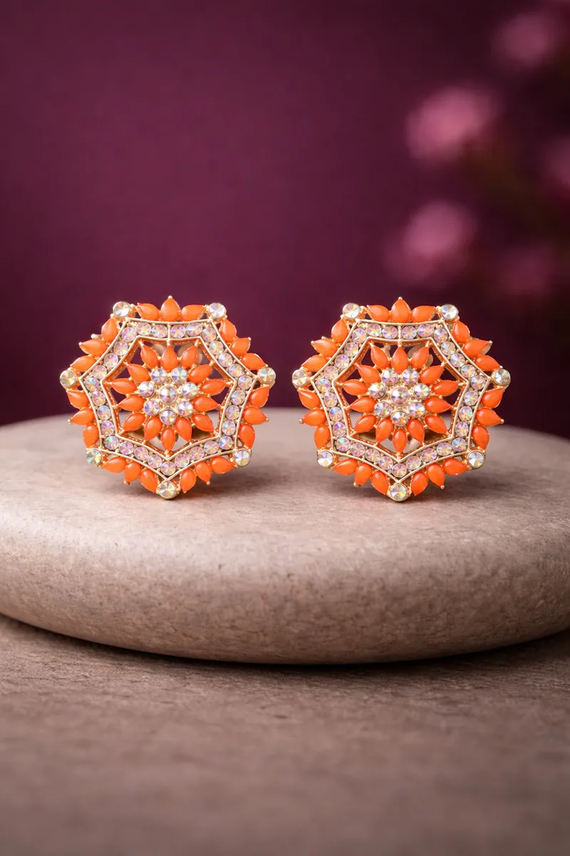Classy Floral Stud Earrings for Girls & Women