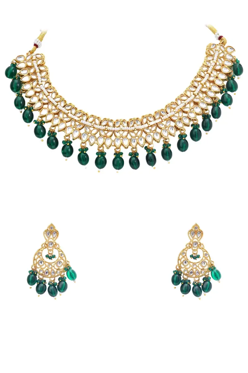 Traditional Kundan & Pearl Necklace Set for Women