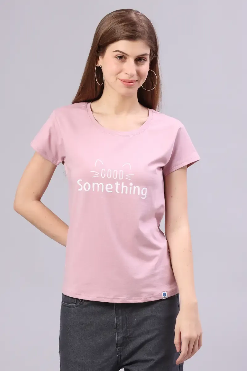 Cotton Blend Typographic Printed T-Shirt 014418XXLLIGPIN