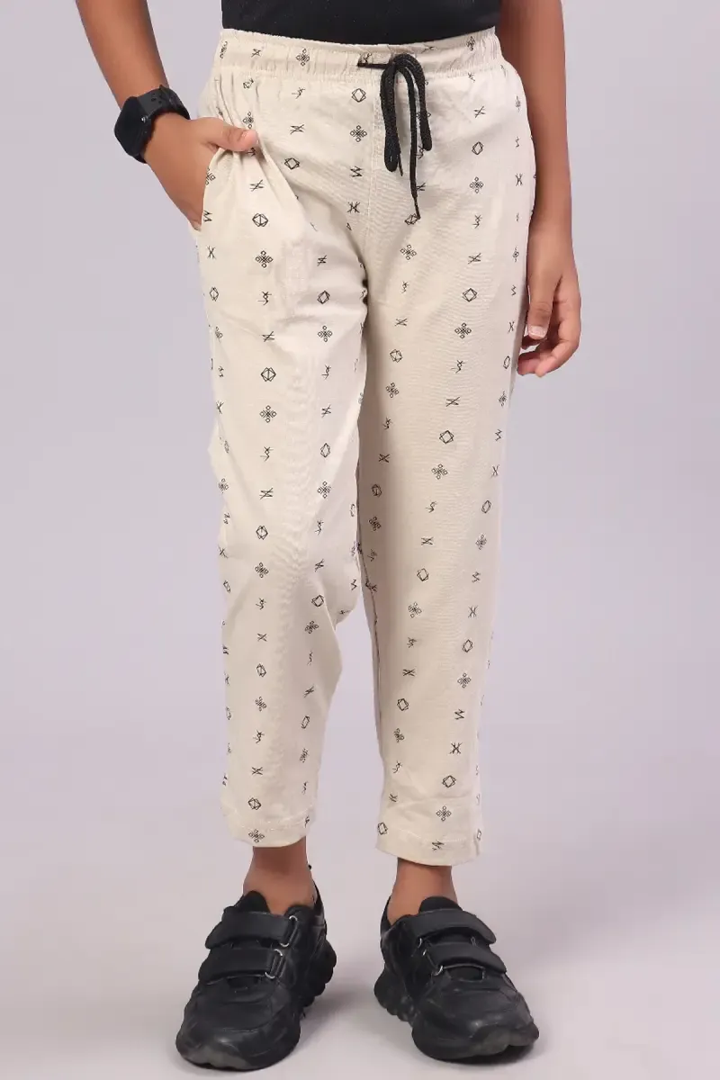 Boy's Conversational Printed Track Pant  014435CRE910YRS