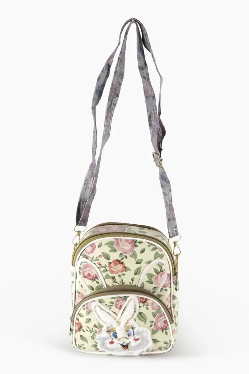 Girl's Floral Pattern Fashion Sling Bag