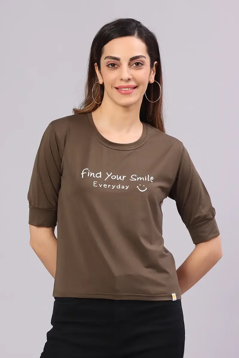 Cotton Blend Printed T-Shirt for Women 0144533XLMEH