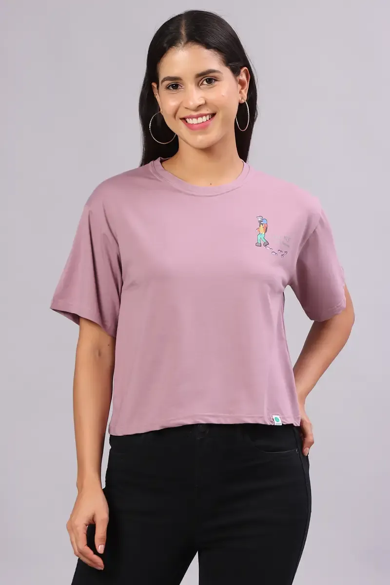 Cotton Blend Printed T-Shirt for Women