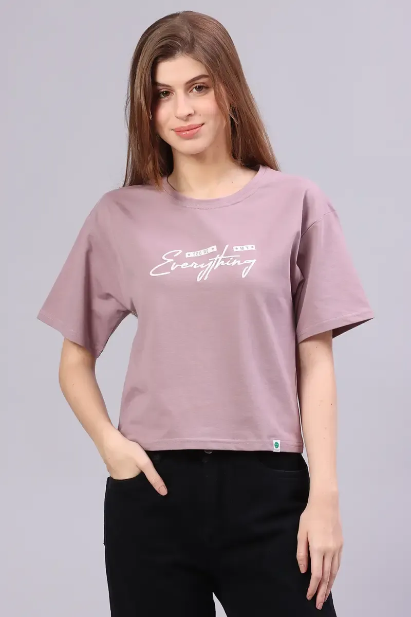 Cotton Blend Embossed T-Shirt for Women 014540XXLMAU