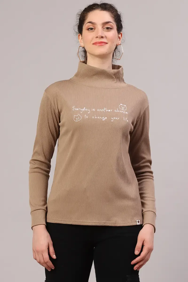 Viscose Typographic Printed T-Shirt for Women