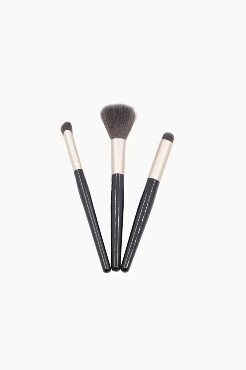 Makeup Brush Set (Black)- Pack of 3 