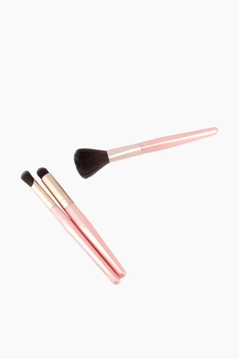 Makeup Brush Set (Pink)- Pack of 3