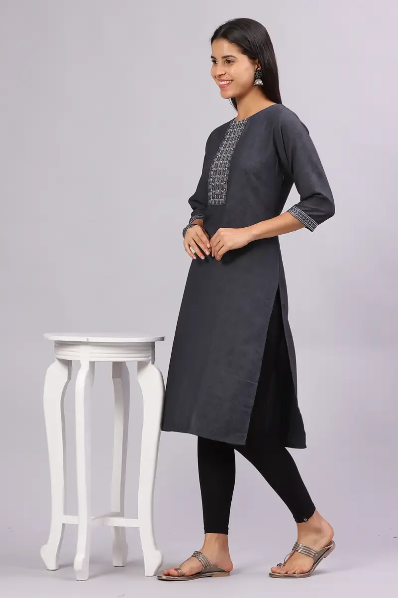 Cotton Blend Printed Kurti for Women 01459944DARGRA