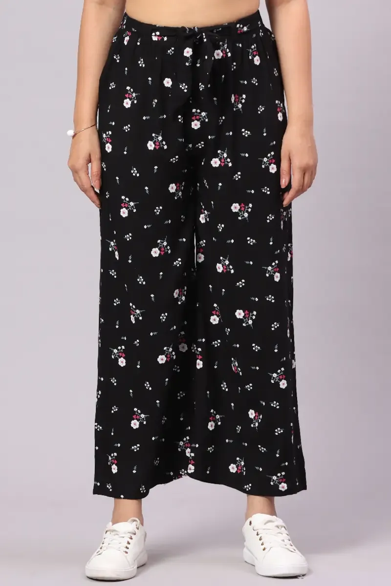 Rayon Printed Palazzo for Women 014628LBLA