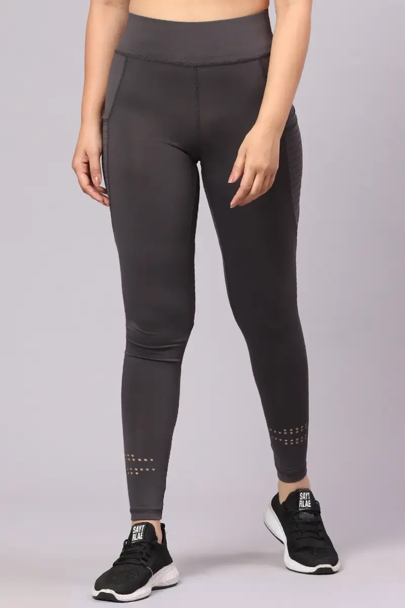 Women's Cotton Lycra Blend Solid Track Pant 014680S/MGRE