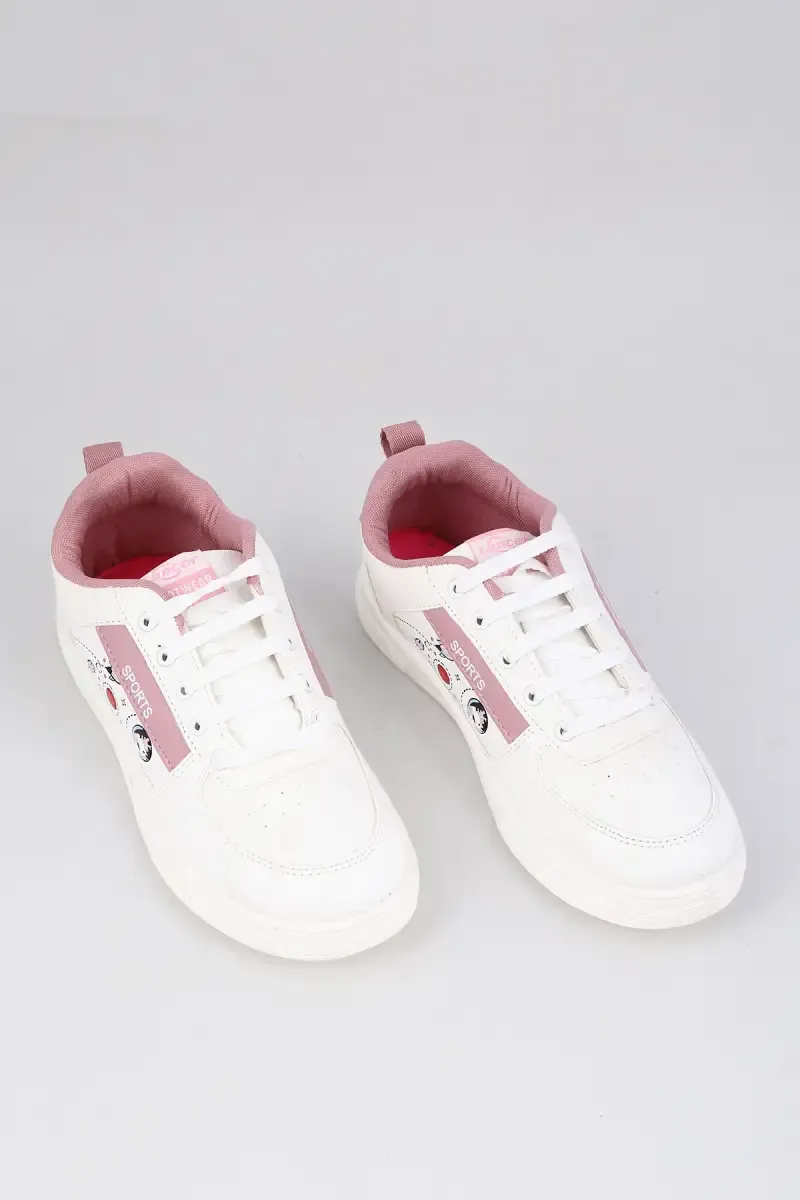 Lace-Up Casual Sneakers for Women and Girls 0146936WHIGOL