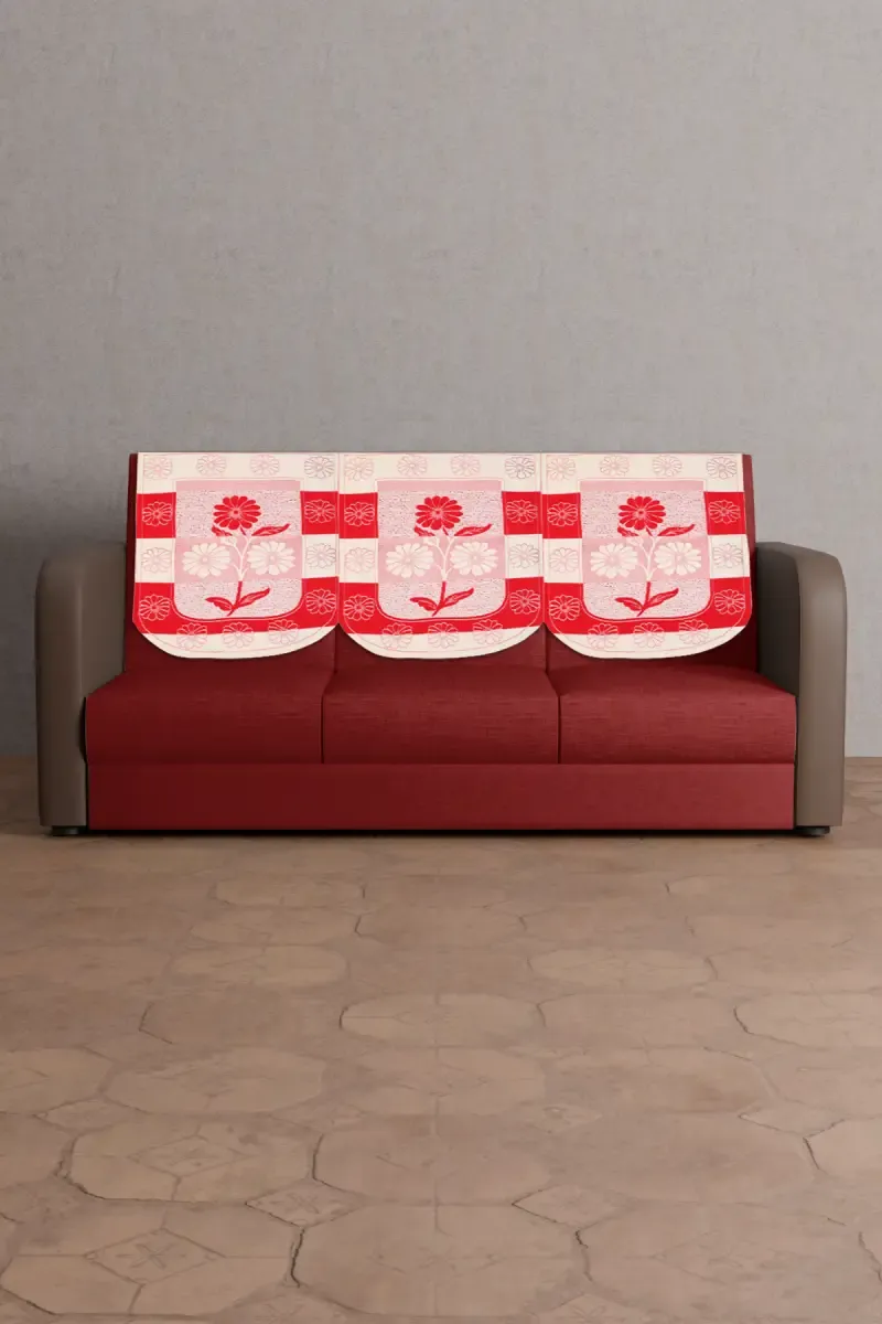 Knitted 5 Seater Sofa Cover Set - 10 Pcs