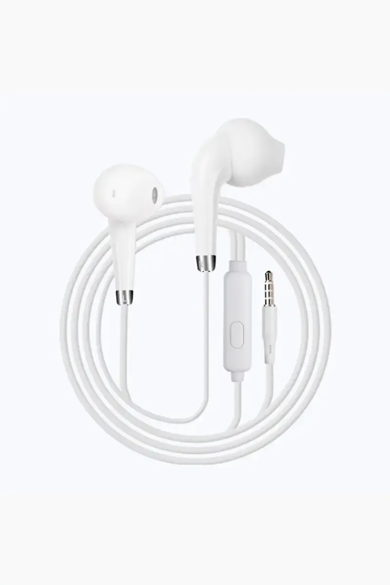 Zebronics Calyx 3.5mm In Ear Wired Earphone with Mic, 12mm Drivers, In Line Mic (White)