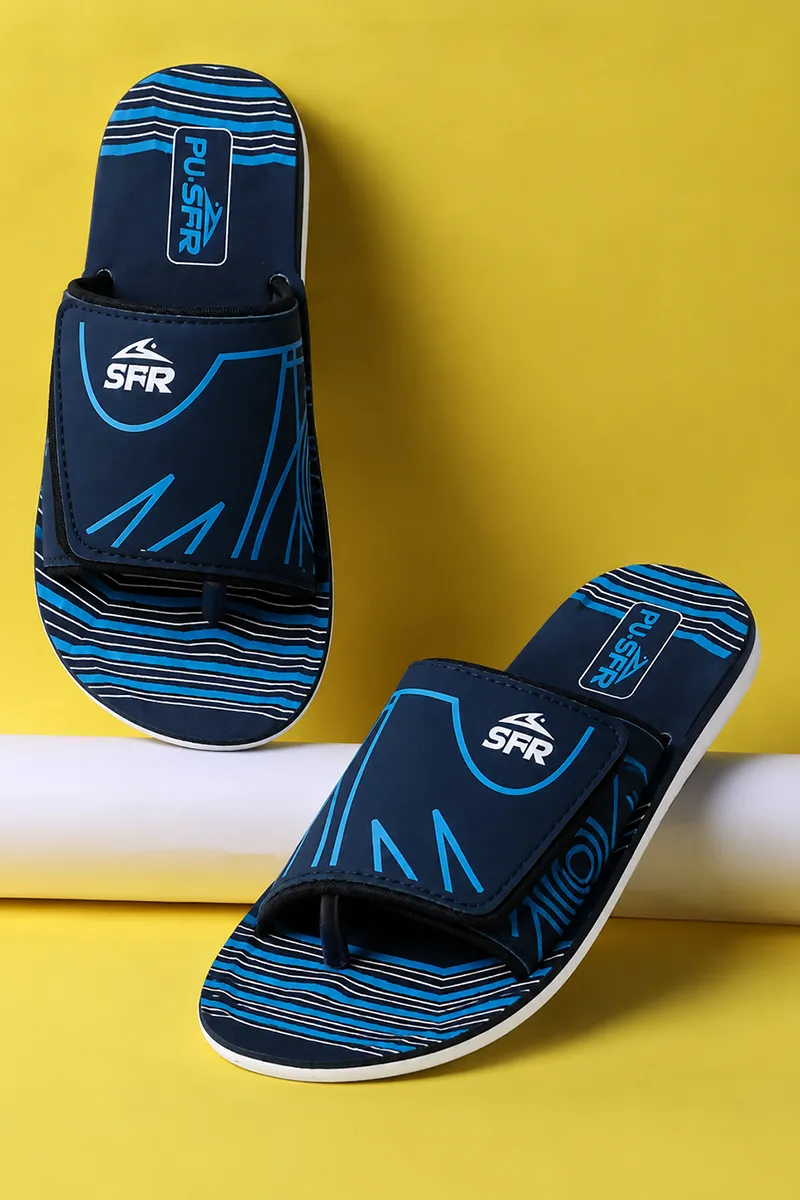 Men's Adjustable Velcro Type Stylish Slides