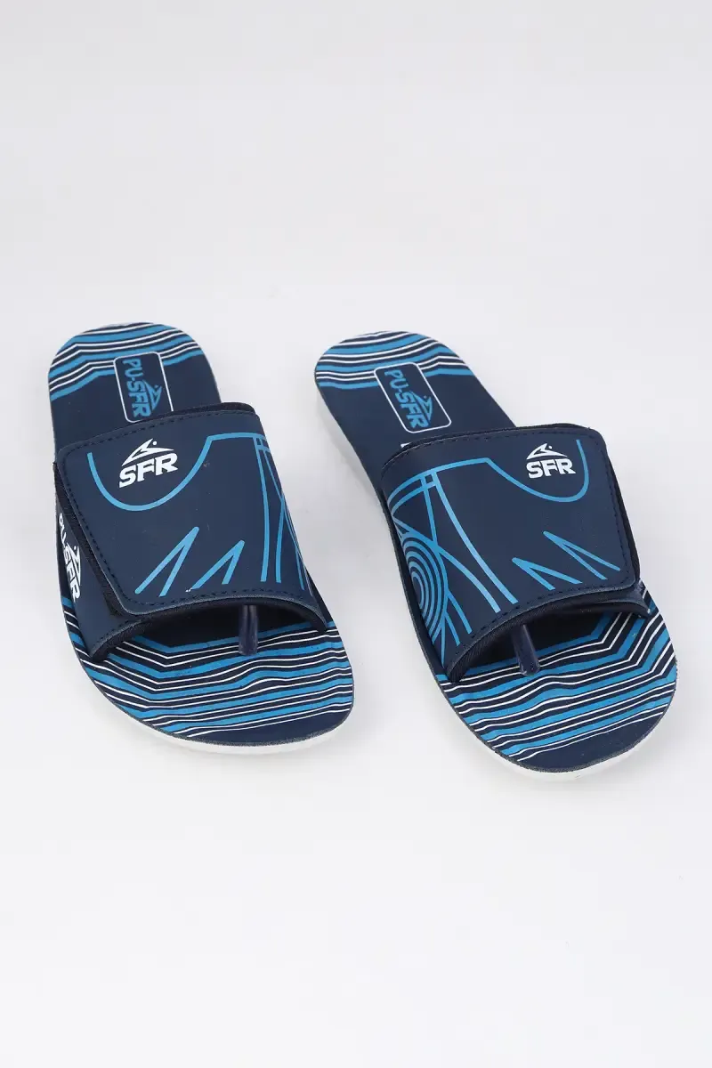 Men's Adjustable Velcro Type Stylish Slides