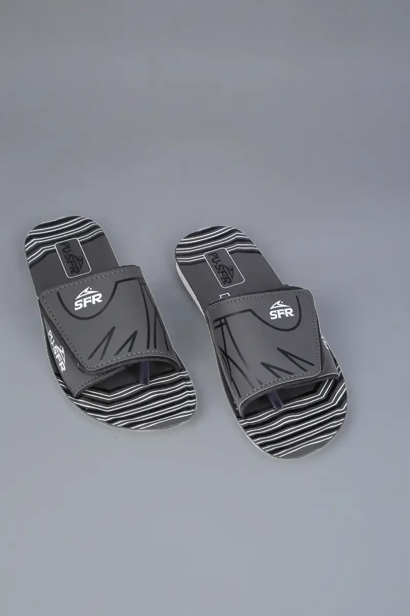 Men's Adjustable Velcro Type Stylish Slides