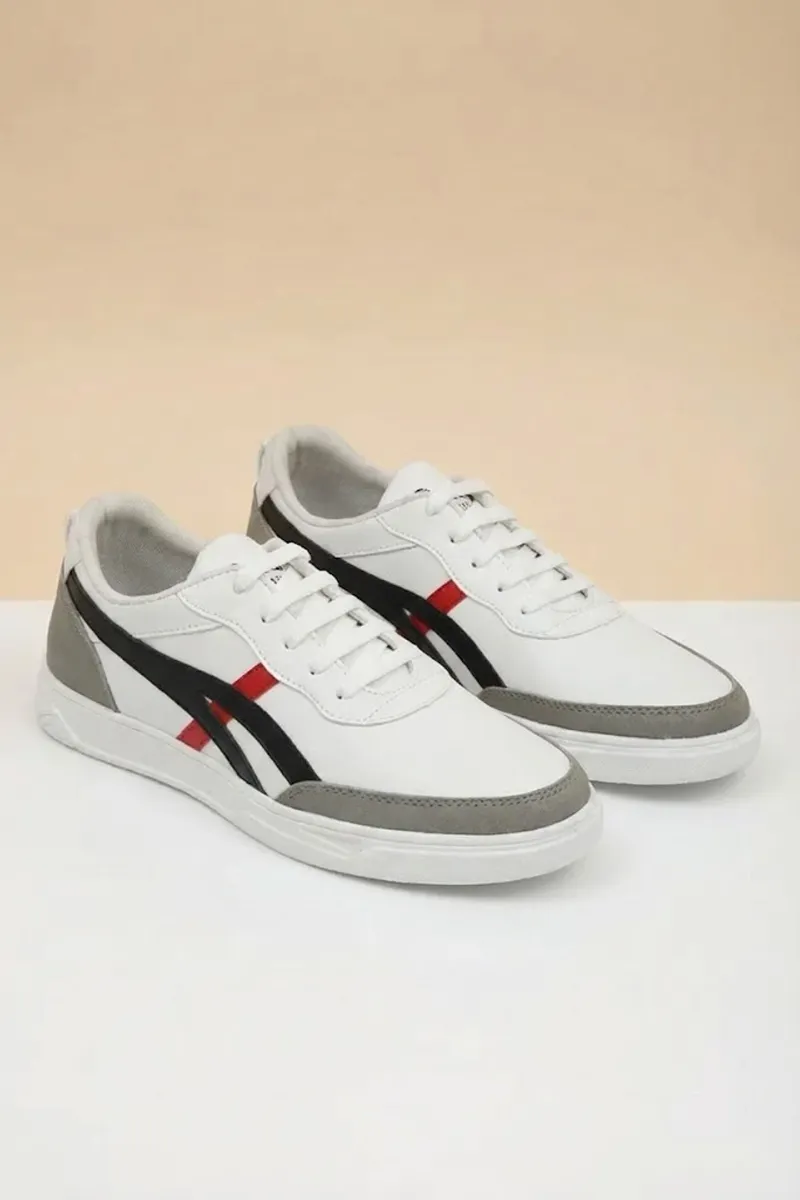 Lace-Up Casual Sneakers for Men 0147327WHI