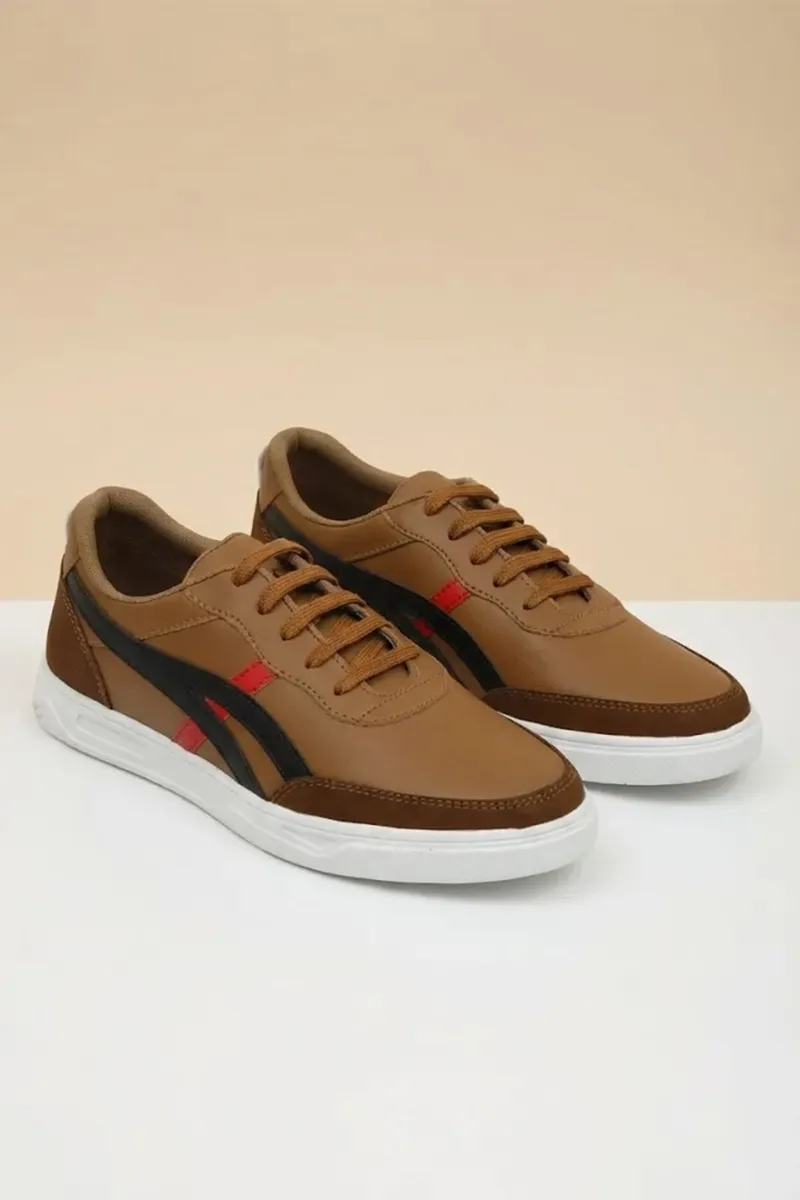 Lace-Up Casual Sneakers for Men 0147329TAN