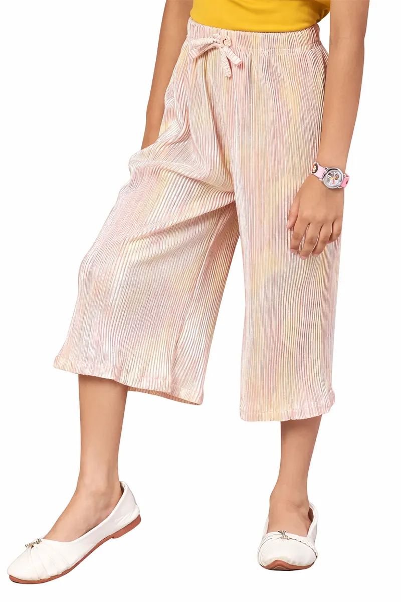 Girl's Nylon Solid Palazzos (2 - 17 Yrs) 014742MULCOL89YRS