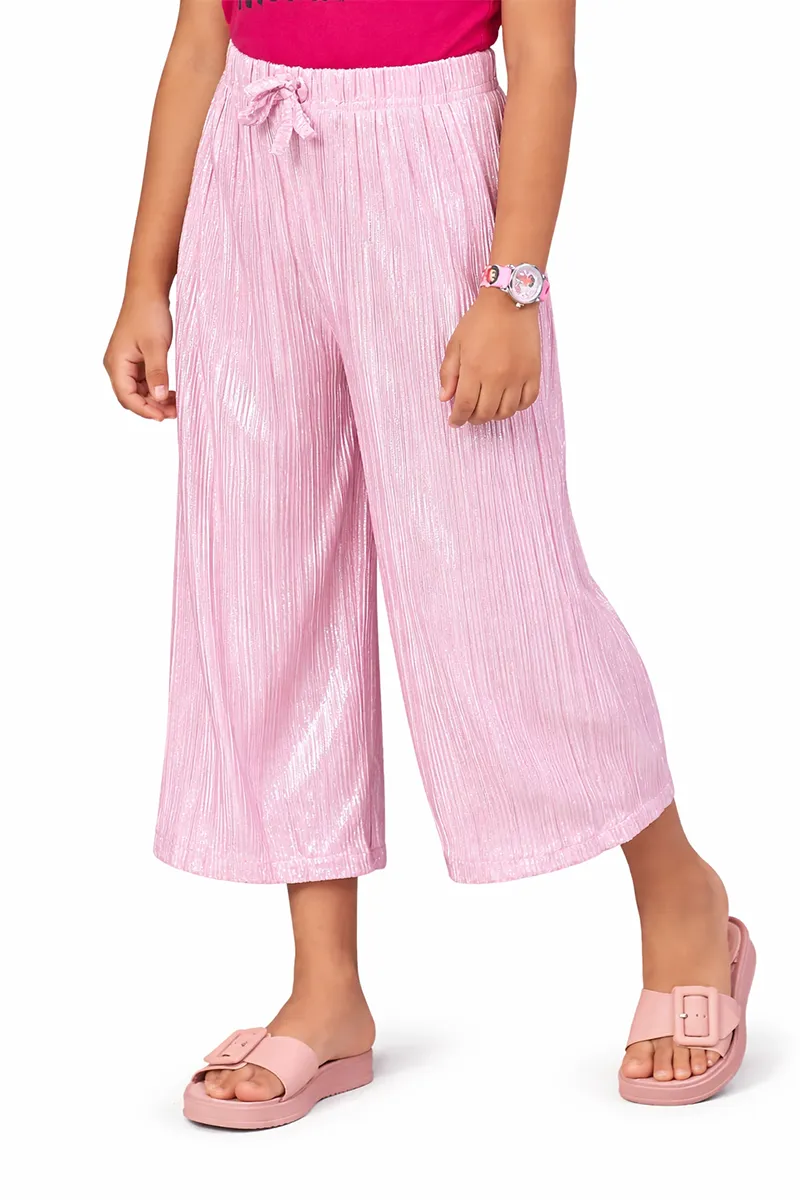 Girl's Nylon Solid Palazzos (2 - 17 Yrs) 014749PIN67YRS