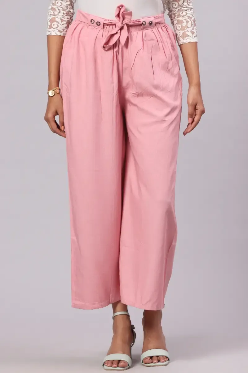 Cotton Solid Palazzo for Women