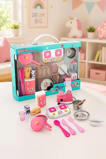 Unicorn Chef Kitchen Activity Set - 18 Pcs