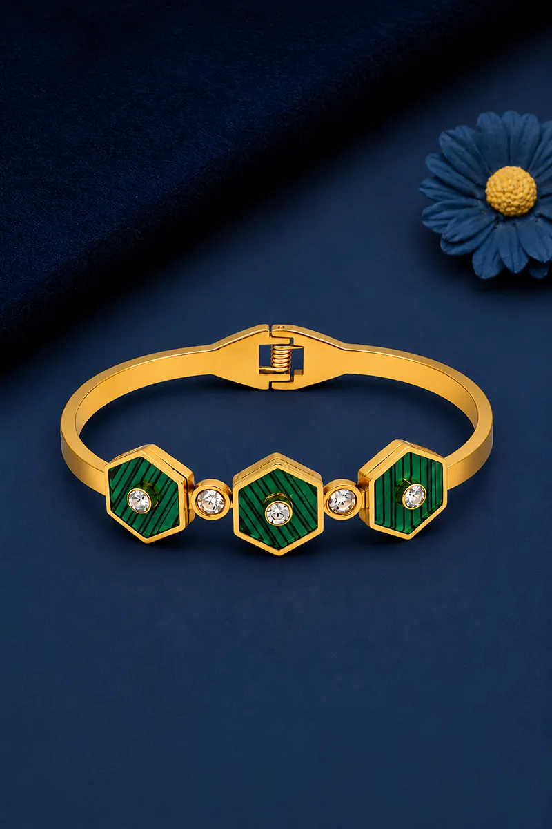 Hexagonal Alloy Bracelet for Women