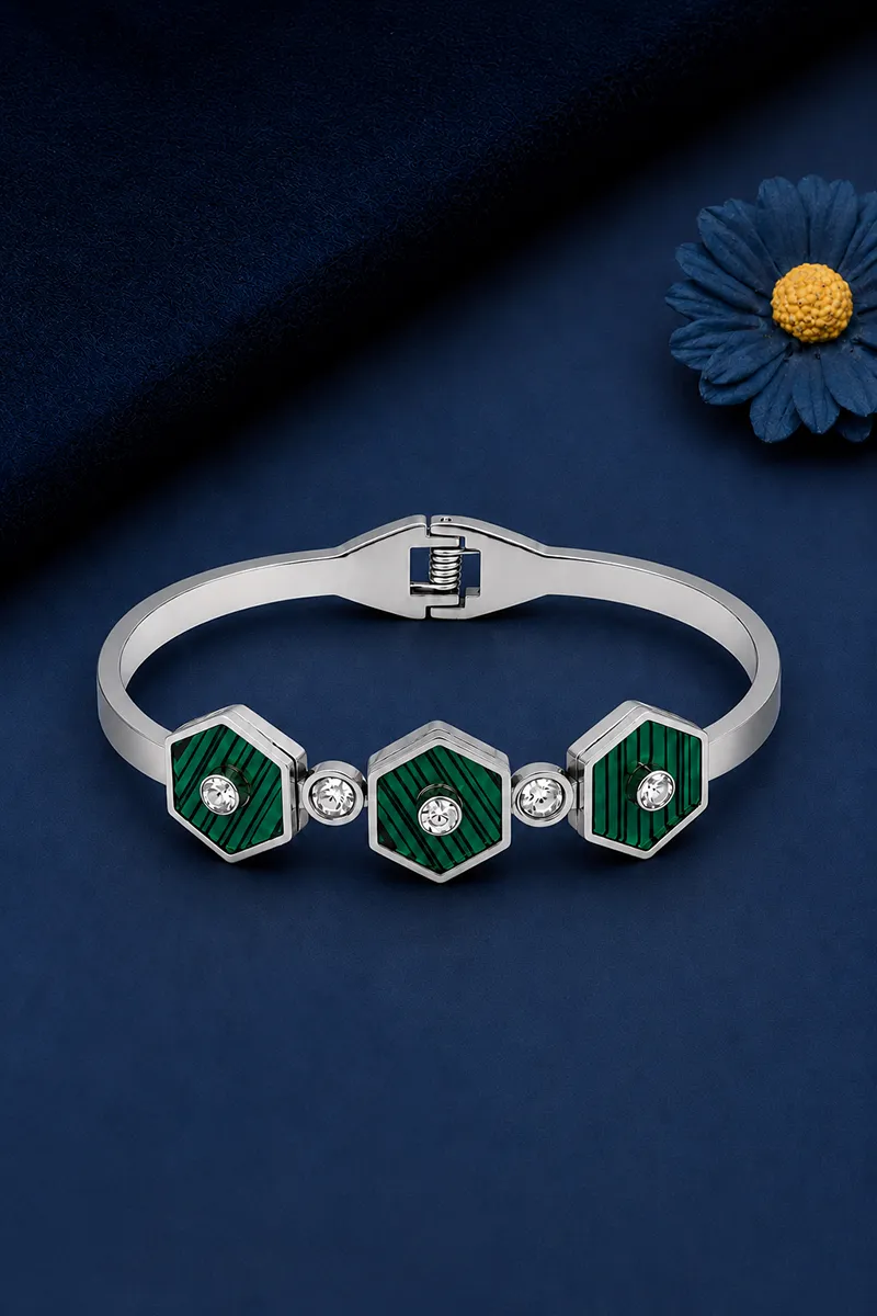 Hexagonal Alloy Bracelet for Women